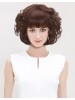 Capless Curly Brown Short Synthetic Hair Wig