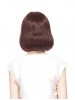 Capless Wavy Auburn Medium Synthetic Hair Lob Wig