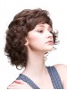 Lace Front Curly Brown Medium Synthetic Hair Wig