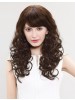Capless Curly Brown Long Synthetic Hair Wig