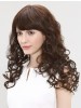 Capless Curly Brown Long Synthetic Hair Wig