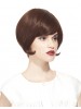 Capless Straight Brown Short Synthetic Hair Bob Wig