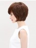 Capless Straight Brown Short Synthetic Hair Bob Wig