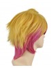 Rhodian Short Blonde Pink Wig Cosplay