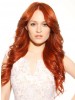 Red Long Wavy Lace Front Wig