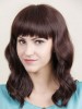 Long Wavy Lace Front Human Hair Wig with Bangs