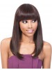 African American Long Straight Wig With Bangs