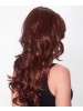 Long Wavy Red Synthetic Ladies Wig