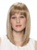 Shoulder Length Bob Cut Synthetic Wig with Full Bangs