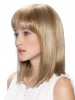 Shoulder Length Bob Cut Synthetic Wig with Full Bangs