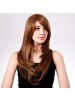 Women Synthetic Fiber Side Bangs Long Curly Hair Wig Light Brown