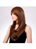 Women Synthetic Fiber Side Bangs Long Curly Hair Wig Light Brown