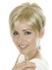 Short Cropped Light Blonde Synthetic Lace Wig