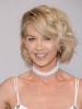 Jenna Elfman Short Hairstyles Curled Out Bob Wig