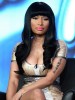 Nicki Minaj Long Black Wavy Wig with Full Bangs