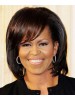 Michelle Obama Layered Haircut Wig With Bangs