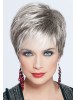 Joan Collins Cropped Straight Synthetic Grey Wigs