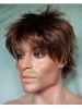 Natural Short Straight Synthetic Lace Front Wig for Man