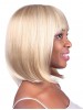 Medium Straight Capless Bob Style Women's Synthetic Lob Wig