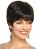 Remy Human Hair Cropped Look Short Wig