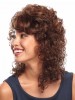 Shoulder Length Curly Front Lace Synthetic Wig