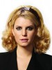 Mid Length Synthetic Spiral Wavy Half Wig