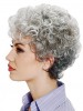 Classic Style With Soft Curls Grey Wig