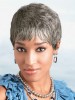 Short Synthetic Capless Grey Wig