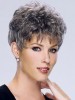 Short Curly Synthetic Capless Grey Wig