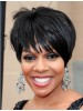 Stylish African American Short Straight Black Capless Synthetic Wig